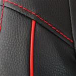 روکش صندلی خودرو پژو 206 و 207 تمام چرم با مغزی دوزی قرمز مدل دلتا