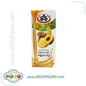نکتار مخلوط چندمیوه 200میلی لیتری یک و یک