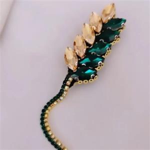 سنجاق سینه جواهردوزی خوشه گندم 