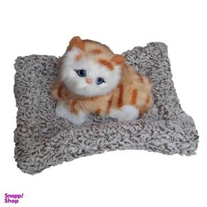 عروسک مدل گربه خوابیده روی تشک کد 02 طول 20 سانتی متر