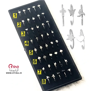 پرسینگ حلقه ای بینی و لب مدل فیک (8 طرح)