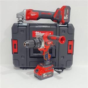 ست دریل و فرز شارژی موتور براشلس میلواکی مدل M18