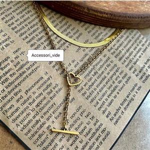 گردنبند ماری استیل ، با آویز قلب ، رنگ ثابت تضمینی ، مناسب استفاده روزانه ، ارسال  ، بدلیجات ، بدلیجات استیل