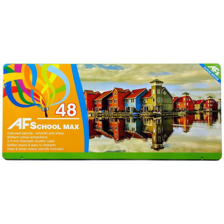 قیمت و خرید مداد رنگی 48 رنگ ای اف اسکول مکس طرح انعکاس در آب