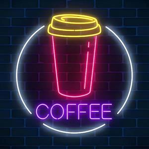 تابلو نئون طرح قهوه