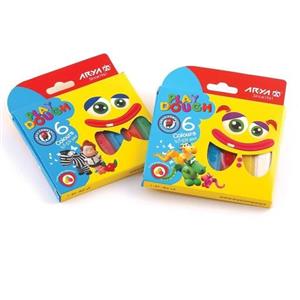 پک 12 عددی داخل کارتن خمیر بازی آریا 6 رنگ  کد 3004