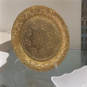 سینی گرد 116آسیا(زم زم)برند اورجینال در 2 رنگ طلایی نقره ای سیلور ترک سوغات کربلا