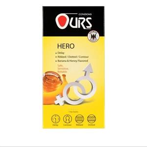 کاندوماورز (Ours) مدل Hero بسته 12 عددی