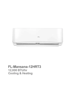 کولر گازی اسپلیت دیواری 12000 دور ثابت تک الکتریک مدل FL-MANSANA-12HRT3