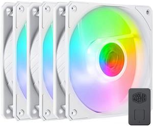 فن Cooler Master SickleFlow 120 V2 ARGB White Edition 3in1 Square Frame Fan-