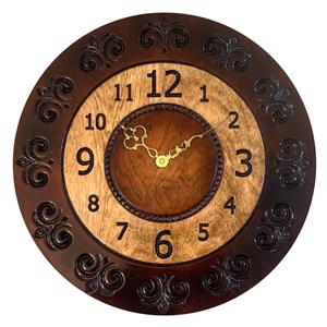 ساعت دیواری  چوب طبیعی مدل Bello Arawood Wooden Clock Bello