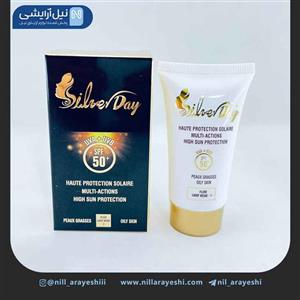 کرم ضد آفتاب رنگی سیلور دی spf50 کد SL 2010 