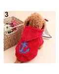 Bluelans Dog Puppy Winter Warm Anchor Coral Fleece Hoodie Coat Jacket Pet Costume Clothes XL (Red)