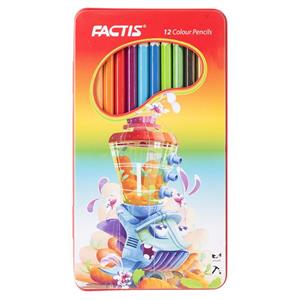 مداد رنگی 12 رنگ فکتیس مدل F071120121004 طرح 3 Factis F071120121004 Pattern 3 Color Pencil Pack of 12