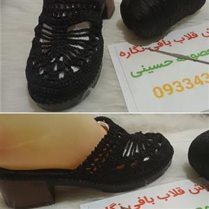 صندل زنانه مجلسی دستبافت زیره و رنگ نخ به سلیقه ی مشتری موجودی صفر بعد از سفارش بافته میشه