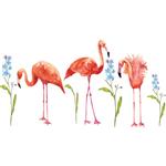 استیکر دیواری سالسو طرح Flamingo watercolor h.k