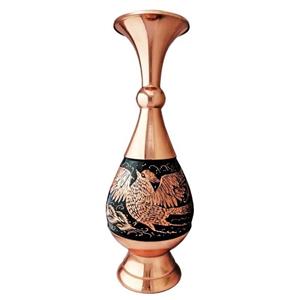 گلدان مس و الماس تراش 20 سانتی مسی صنایع هنری و دستی سایروس