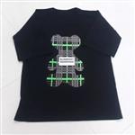 تی شرت لانگ مشکی نگین دارجنس نخ پنبه سایز36تا48