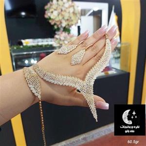 سرویس نقره زنانه باعیار 925 و آبکاری طلا بدون ریزش نگین 