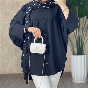 مانتو پانچ -پانچ مشکی -مانتو بارداری -مانتواسکودا فری سایز تا 46 ( )