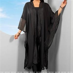 مانتو مجلسی شاین دار جنس پارچه کرپ حریر درجه یک سایز بندی 38تا50