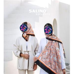 شال و روسری نخی طرحدار برند salino 