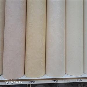 کاغذ دیواری پشت چسبدار عرض60 سانت هر رول 25 متر طول (15 مترمربع)  بدون نیاز به نصاب تمام پی وی سی محصول وارداتی