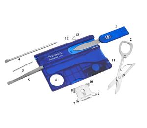 کیت ابزار 10 کاره مدل Victorinox -  Swiss Card/Blue 