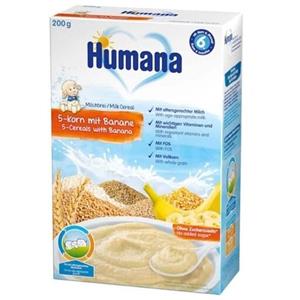 غذای کودک 5 غلات با موز با شیر هومانا Humana