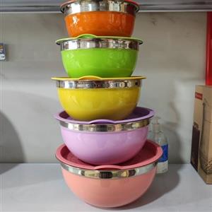 لگن استیل رنگی 5پارچه jucho وارداتی
