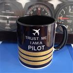 لیوان (ماگ) سرامیکی با طرح Trust me i am a pilot - 3bar