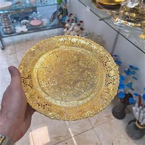 سینی گرد 116 آسیا (زمزم) برند اورجینال اصل ترکیه در دو رنگ طلایی و نقره ای سیلور ترک سوغات کربلا