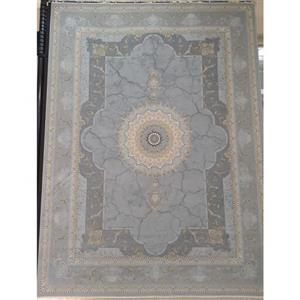 فرش ماشینی 1200 شانه اصل تراکم 3600 طرح نسیم زمینه نقره ای 12 متری جنس اکرولیک