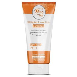 ضد آفتاب سفید کننده و ناپدید کننده لک های تیره ریواج spf60 و حجم 40ml