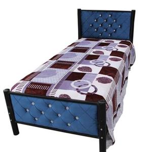 تخت خواب یک نفره فلزی لمسه مخمل