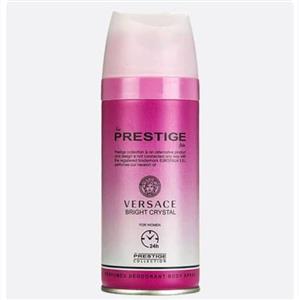 اسپری خوشبو کننده بدن زنانه نیو پرستیژ کالر مدلVERSACE  BRIGHT  CRYSTAL  حجم 150 میل