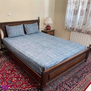ملحفه آرین مدل کشدار پتینه دو نفره سایز 180x200 سانتی متر