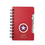 دفترچه یادداشت  پالتویی دیوایدر دار طرح کاپیتان آمریکا قرمز رنگ