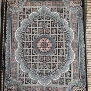 فرش 700 شانه ورژن مانلی سرمه ای 12 متری هشت رنگ خامه بافان تراکم 2100 نخ هیدست شده بدون پرزدهی و ضد حساسیت پس کرایه