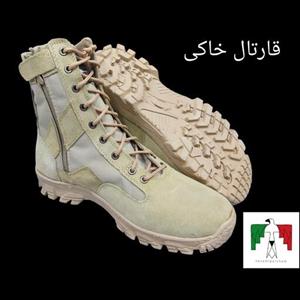 پوتین قارتال خاکی زیپدار طبی کوهنوردی نظامی مرزبانی