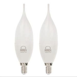 لامپ ال ای دی 6 وات بروکس مدل C37L پایه E14 بسته 2 عددی افتابی