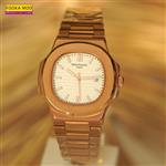 ساعت مردانه پتک فیلیپ رزگلد صفحه سفید – PATEK PHILIPPE