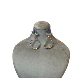 گوشواره طرح اشک بالا نگین