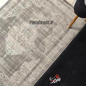 فرش ماشینی لوتوس طرح 9313 طوسی سایز 1.5 در 2.25