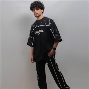 تیشرت شلوار ست سایزبندی 3 ایکس 4 ایکس فول لش مناسب همه سنین جنسیت ندارد شلوار بگ مناسب فصل 