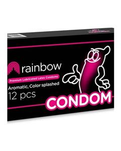 Condom کاندوم Rainbowبارنگ افشانه ای بسته 12عددی 