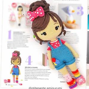 عروسک بافتنی دختر ملودی