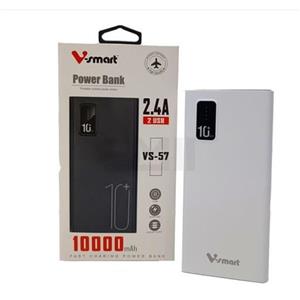 پاوربانک VSMART مدل VS-57 دو پورت 10000 MAH اورجینال 