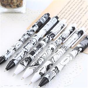 خودکار کلیکی فانتزی طرح انیمه خودکار فانتزی فشاری طرح انیمه سیاه و سفید