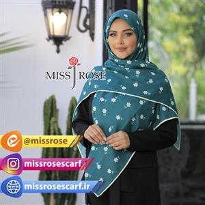 روسری نخی - قواره 140 - نرم و لطیف -  - برند میس رز طرح سیما